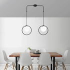 Lustra, Opviq, 892OPV1484, Metal, Alb/Negru