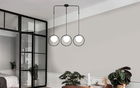 Lustra, Opviq, 892OPV1606, Metal, Alb/Negru