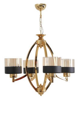 Lustra, Stala, 846STL1925, Metal, Aur/Negru