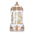 Decoratiune muzicala de Craciun, Led Inclus, Carousel Glam Alb / Auriu, Ø11xH22,5 cm
