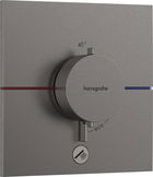 Baterie cada - dus termostatata Hansgrohe ShowerSelect Comfort E cu montaj incastrat necesita corp ingropat negru periat