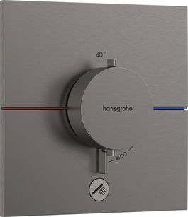 Baterie cada - dus termostatata Hansgrohe ShowerSelect Comfort E cu montaj incastrat necesita corp ingropat negru periat