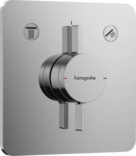 Baterie cada - dus Hansgrohe DuoTurn Q cu doua functii montaj incastrat necesita corp ingropat crom