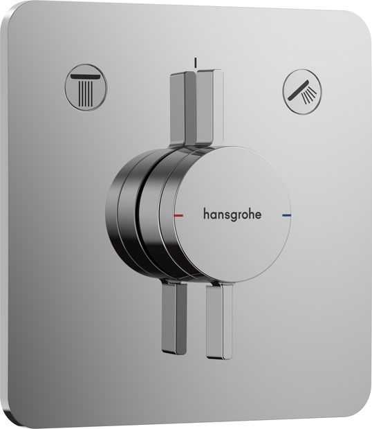 Baterie cada - dus Hansgrohe DuoTurn Q cu doua functii montaj incastrat necesita corp ingropat crom