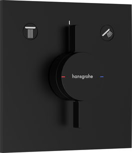 Baterie cada - dus Hansgrohe DuoTurn E cu doua functii montaj incastrat necesita corp ingropat negru mat