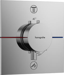 Baterie cada - dus termostatata Hansgrohe ShowerSelect Comfort E cu 2 functii montaj incastrat necesita corp ingropat crom