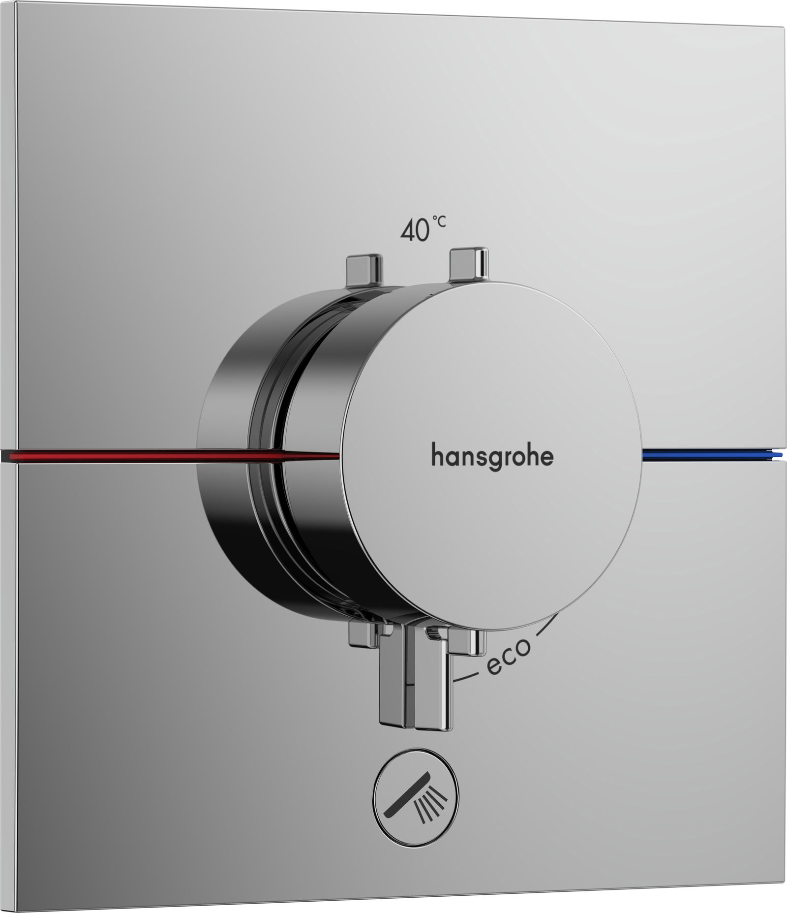 Baterie cada - dus termostatata Hansgrohe ShowerSelect Comfort E cu montaj incastrat necesita corp ingropat crom
