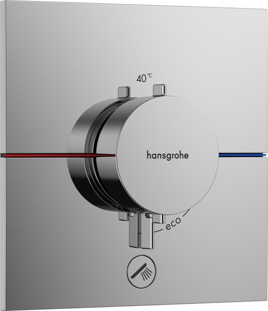 Baterie cada - dus termostatata Hansgrohe ShowerSelect Comfort E cu montaj incastrat necesita corp ingropat crom