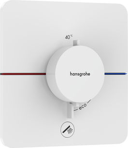 Baterie cada - dus termostatata Hansgrohe ShowerSelect Comfort Q cu montaj incastrat necesita corp ingropat alb mat