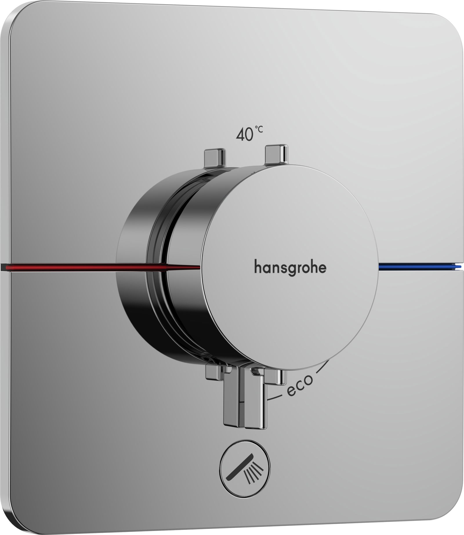 Baterie cada - dus termostatata Hansgrohe ShowerSelect Comfort Q cu montaj incastrat necesita corp ingropat crom