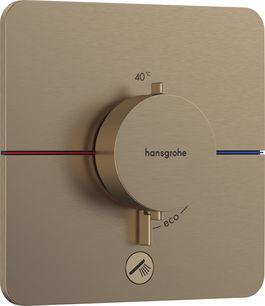 Baterie cada - dus termostatata Hansgrohe ShowerSelect Comfort Q cu montaj incastrat necesita corp ingropat bronz periat