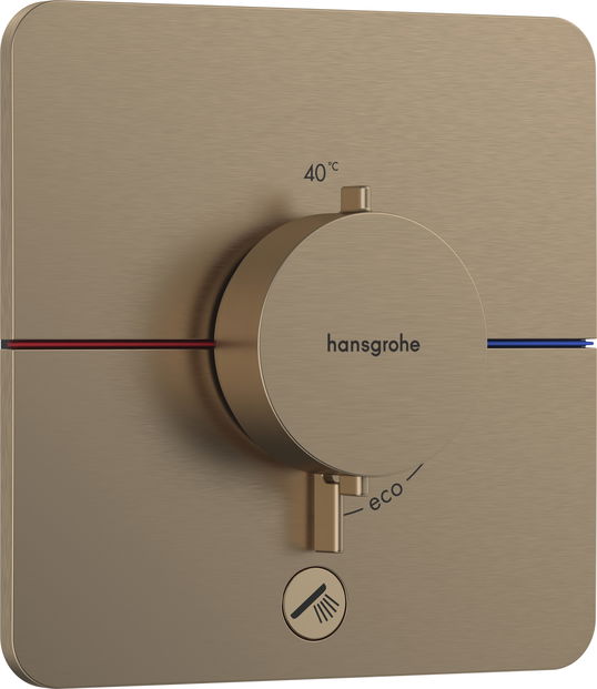 Baterie cada - dus termostatata Hansgrohe ShowerSelect Comfort Q cu montaj incastrat necesita corp ingropat bronz periat