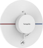 Baterie cada - dus termostatata Hansgrohe ShowerSelect Comfort S cu montaj incastrat necesita corp ingropat alb mat