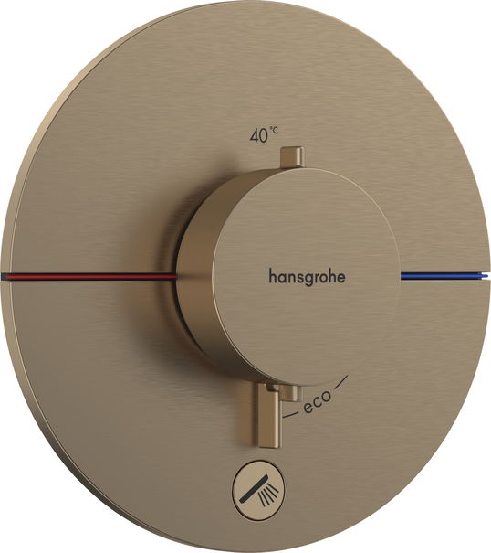 Baterie cada - dus termostatata Hansgrohe ShowerSelect Comfort S cu montaj incastrat necesita corp ingropat bronz periat