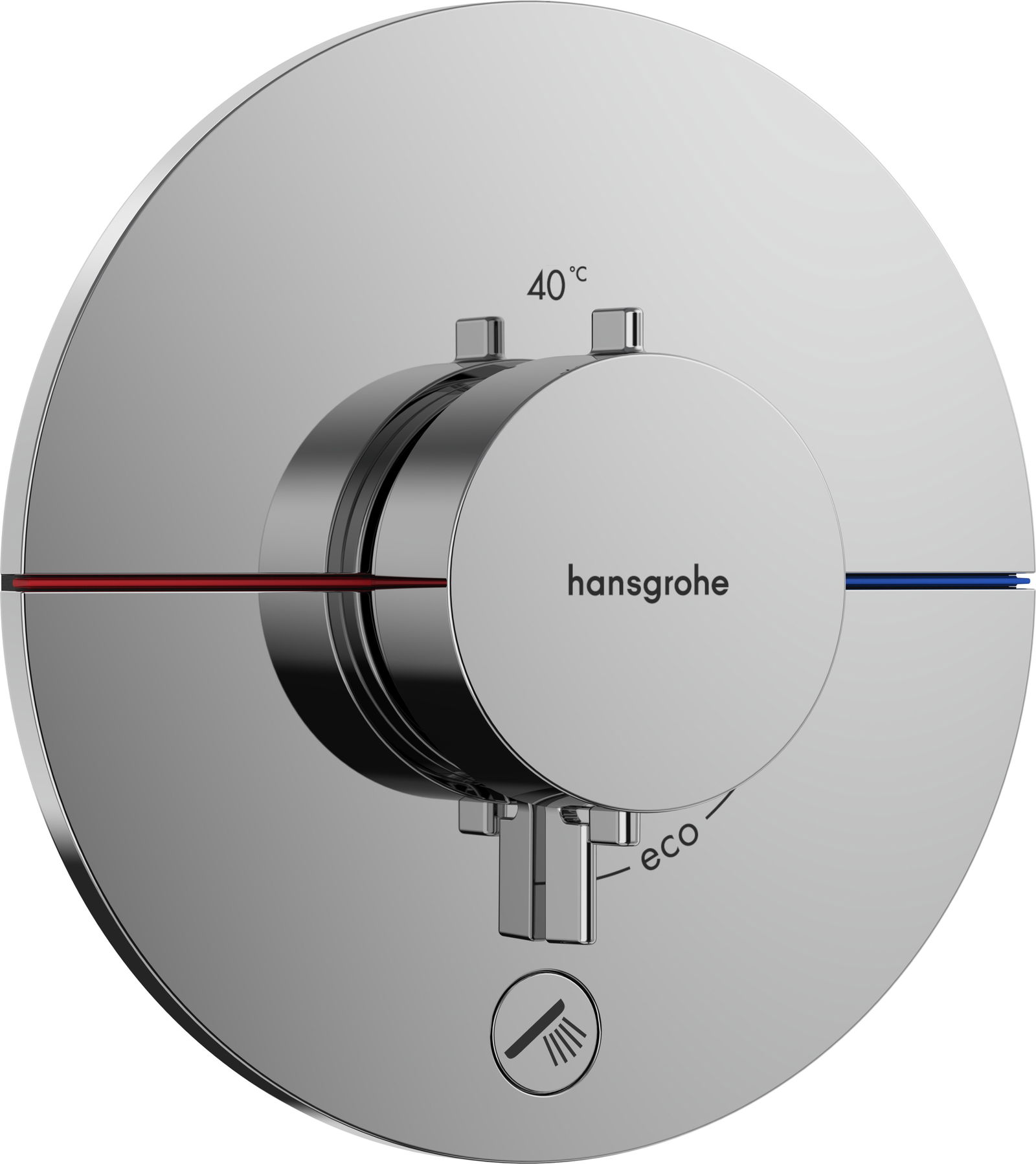 Baterie cada - dus termostatata Hansgrohe ShowerSelect Comfort S cu montaj incastrat necesita corp ingropat crom