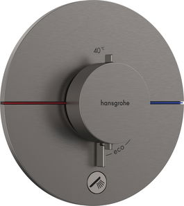 Baterie cada - dus termostatata Hansgrohe ShowerSelect Comfort S cu montaj incastrat necesita corp ingropat negru periat