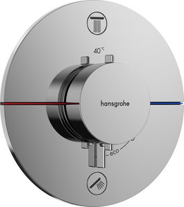 Baterie cada - dus termostatata Hansgrohe ShowerSelect Comfort S cu 2 functii montaj incastrat necesita corp ingropat crom
