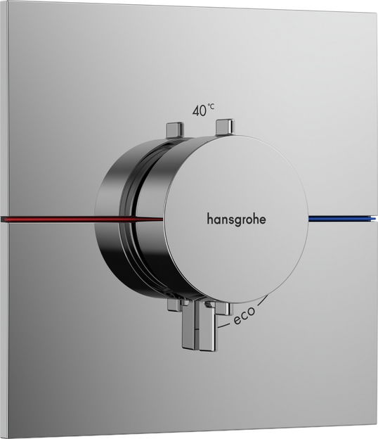 Baterie dus termostatata Hansgrohe ShowerSelect Comfort E cu montaj incastrat necesita corp ingropat crom