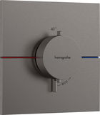 Baterie dus termostatata Hansgrohe ShowerSelect Comfort E cu montaj incastrat necesita corp ingropat negru periat