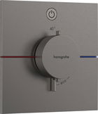 Baterie dus termostatata Hansgrohe ShowerSelect Comfort E On/Off cu montaj incastrat necesita corp ingropat negru periat