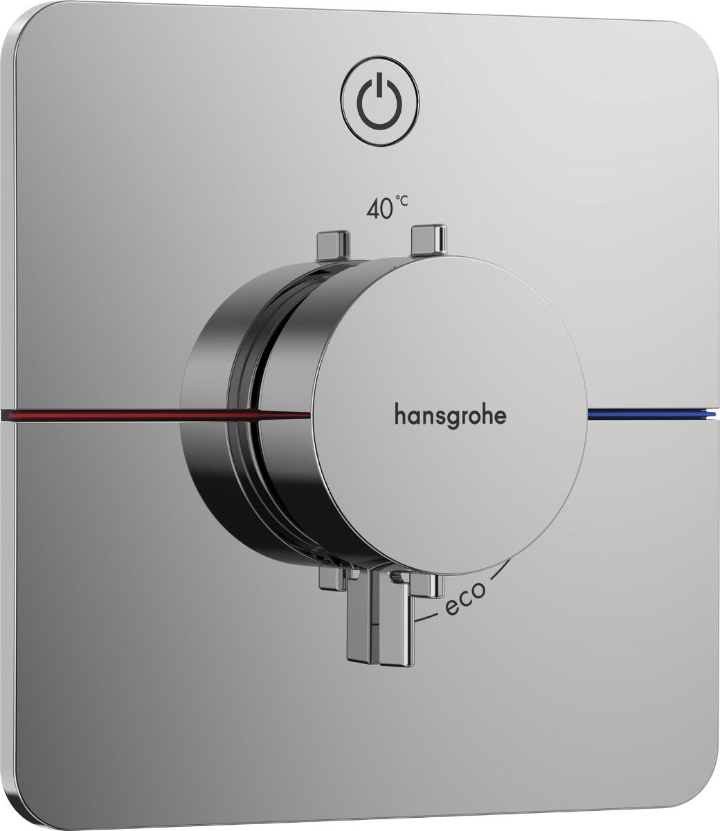 Baterie dus termostatata Hansgrohe ShowerSelect Comfort Q On/Off cu montaj incastrat necesita corp ingropat crom