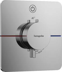 Baterie dus termostatata Hansgrohe ShowerSelect Comfort Q On/Off cu montaj incastrat necesita corp ingropat crom