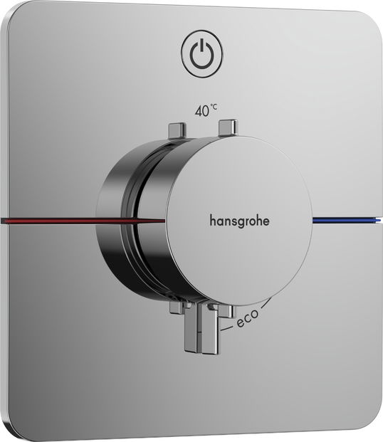 Baterie dus termostatata Hansgrohe ShowerSelect Comfort Q On/Off cu montaj incastrat necesita corp ingropat crom