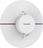 Baterie dus termostatata Hansgrohe ShowerSelect Comfort S cu montaj incastrat necesita corp ingropat alb mat
