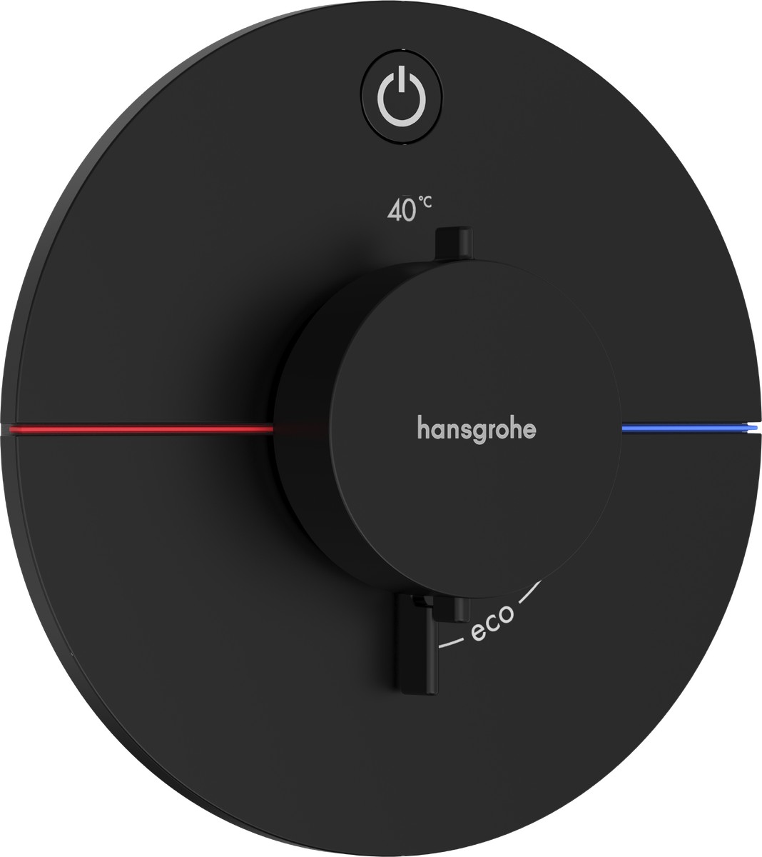 Baterie dus termostatata Hansgrohe ShowerSelect Comfort S On/Off cu montaj incastrat necesita corp ingropat negru mat