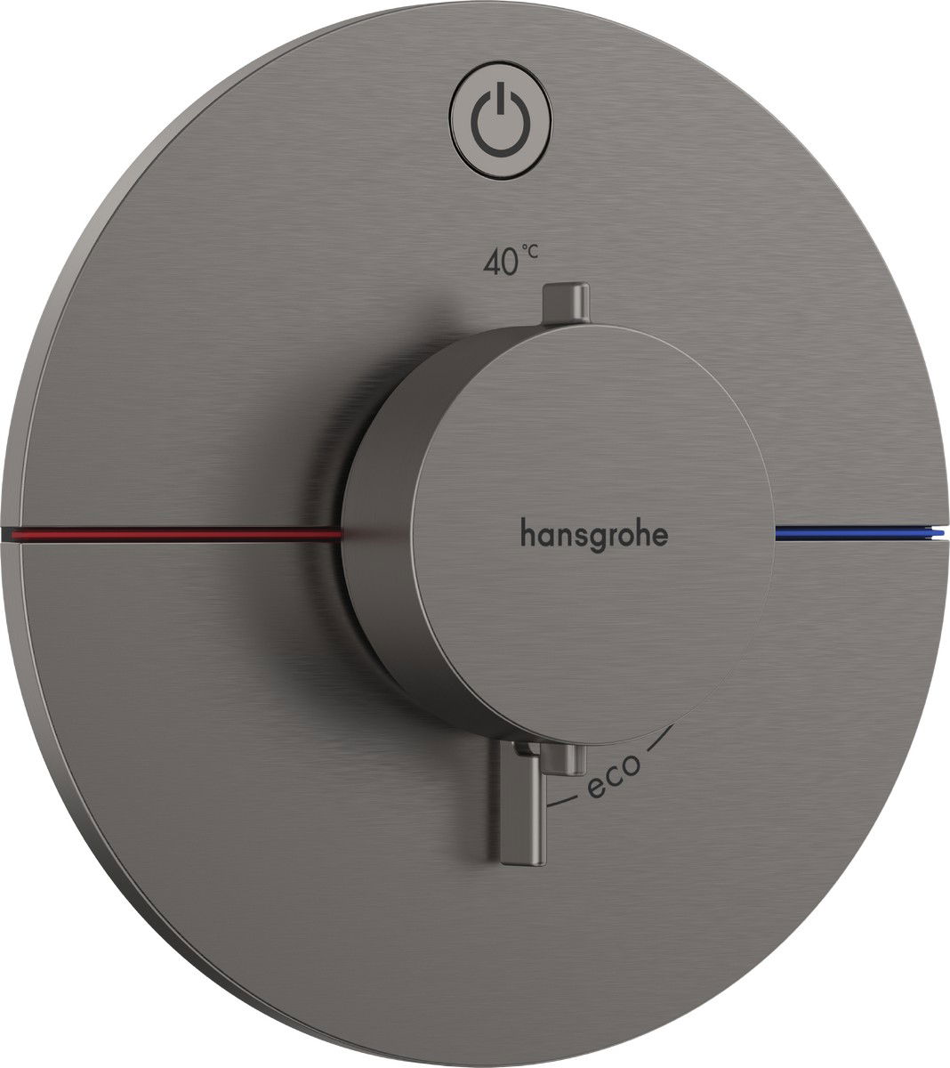 Baterie dus termostatata Hansgrohe ShowerSelect Comfort S On/Off cu montaj incastrat necesita corp ingropat negru periat