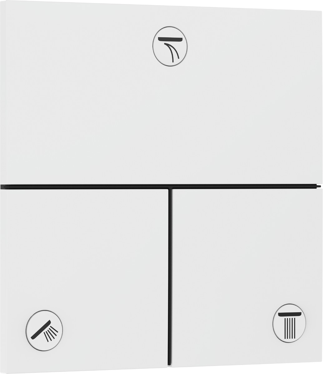 Divertor Hansgrohe ShowerSelect Comfort E cu 3 functii cu montaj incastrat necesita corp ingropat alb mat