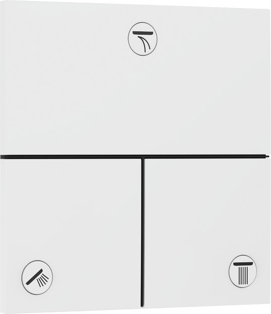 Divertor Hansgrohe ShowerSelect Comfort E cu 3 functii cu montaj incastrat necesita corp ingropat alb mat