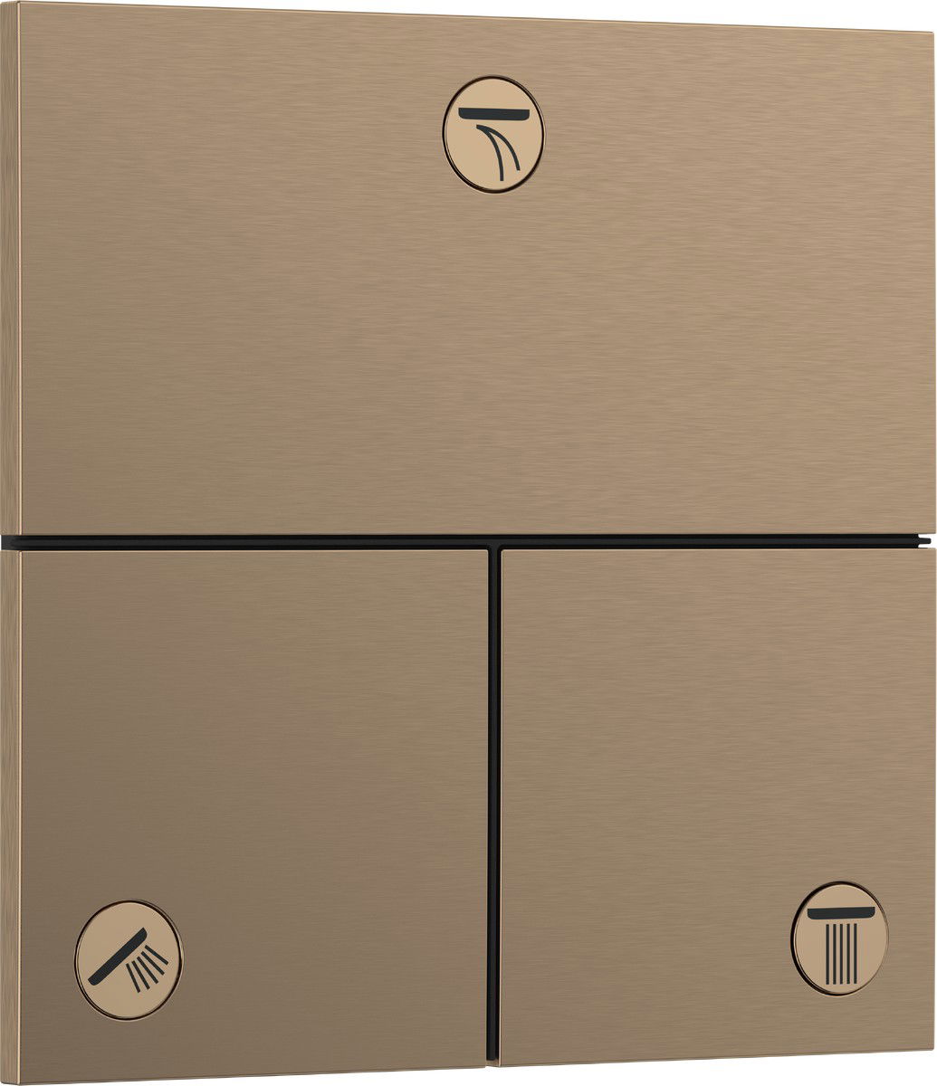 Divertor Hansgrohe ShowerSelect Comfort E cu 3 functii cu montaj incastrat necesita corp ingropat bronz periat