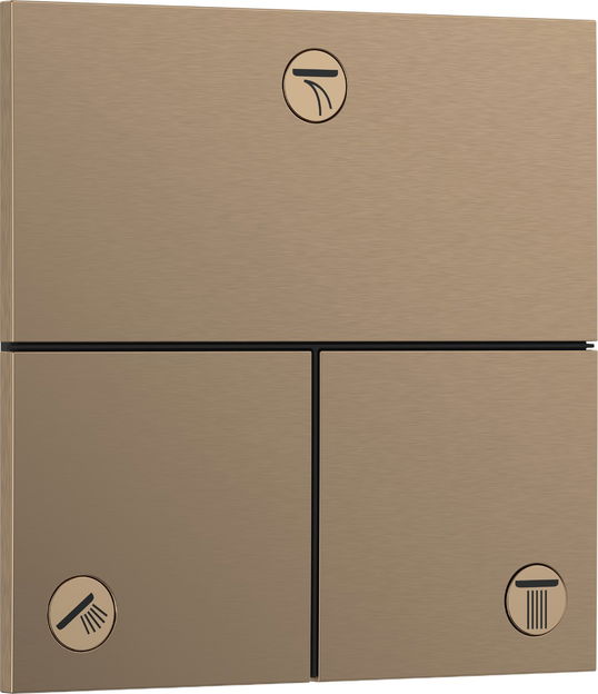 Divertor Hansgrohe ShowerSelect Comfort E cu 3 functii cu montaj incastrat necesita corp ingropat bronz periat