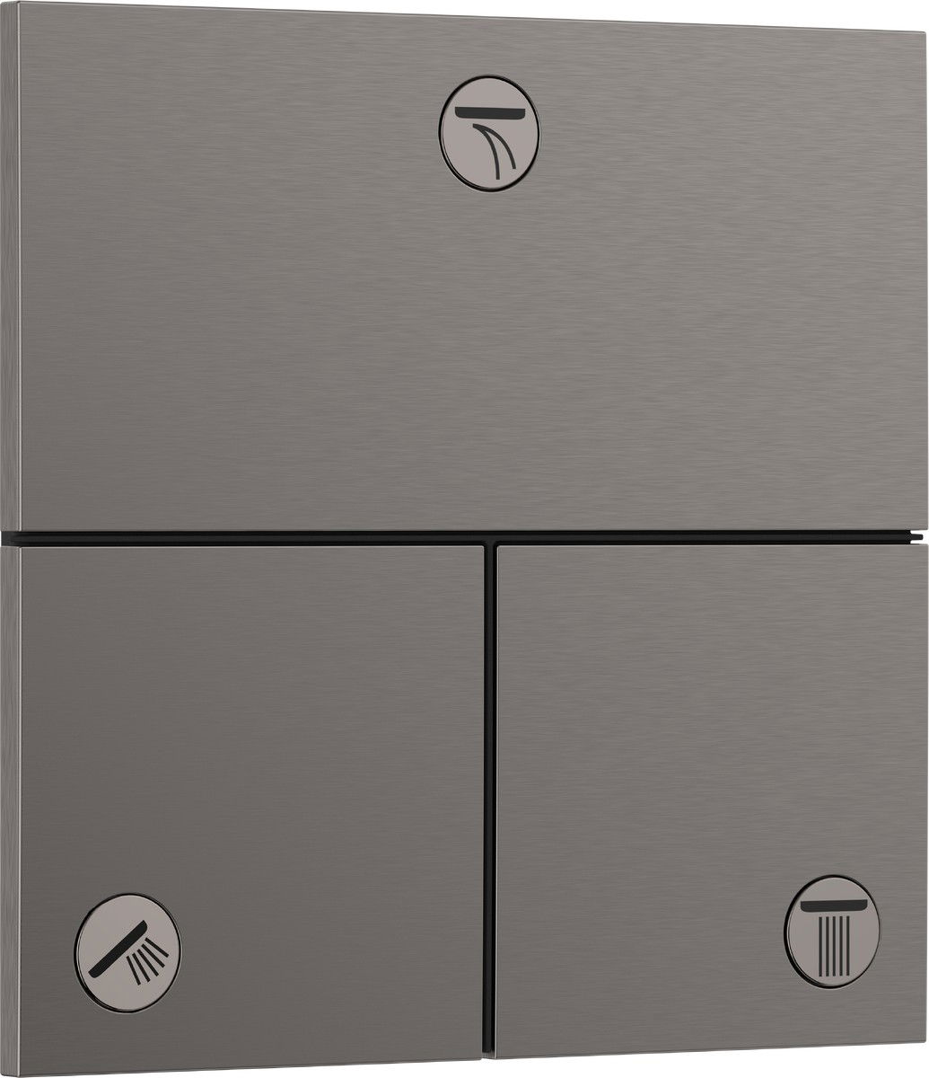 Divertor Hansgrohe ShowerSelect Comfort E cu 3 functii cu montaj incastrat necesita corp ingropat negru periat