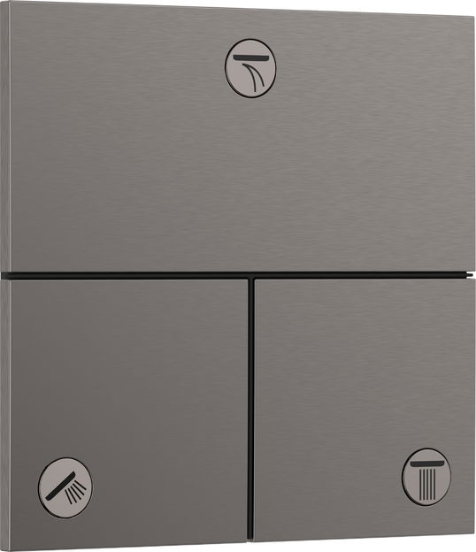 Divertor Hansgrohe ShowerSelect Comfort E cu 3 functii cu montaj incastrat necesita corp ingropat negru periat