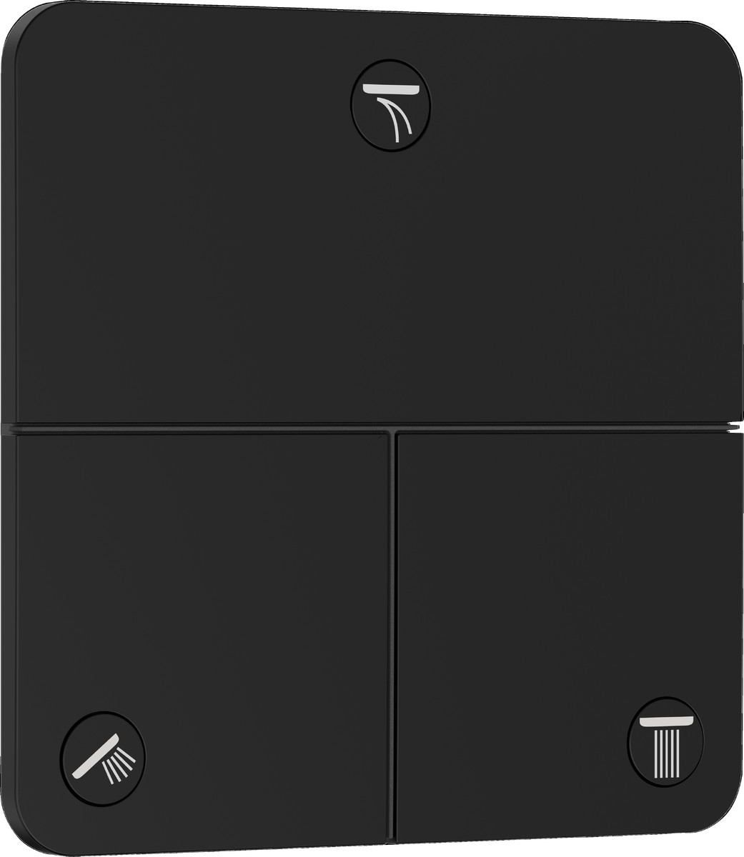 Divertor Hansgrohe ShowerSelect Comfort Q cu 3 functii cu montaj incastrat necesita corp ingropat negru mat