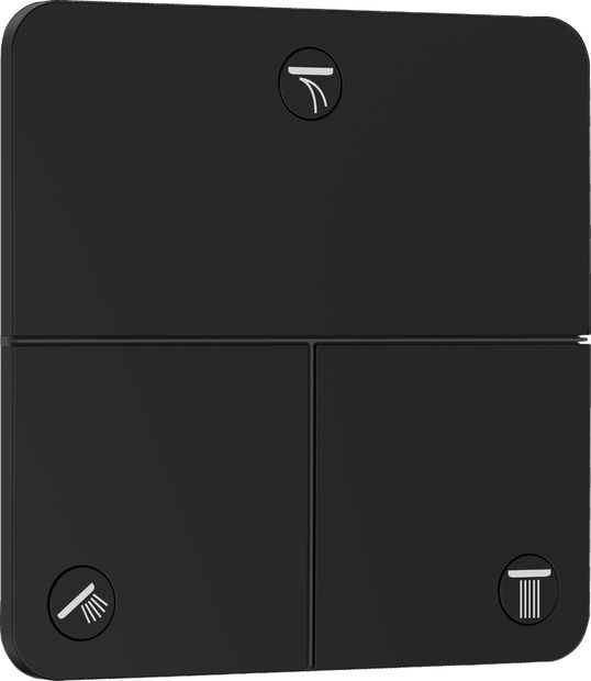 Divertor Hansgrohe ShowerSelect Comfort Q cu 3 functii cu montaj incastrat necesita corp ingropat negru mat