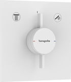 Baterie cada - dus Hansgrohe DuoTurn E cu doua functii montaj incastrat necesita corp ingropat alb mat