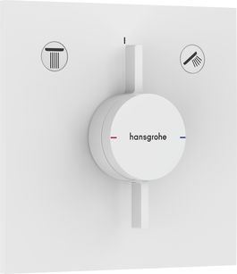 Baterie cada - dus Hansgrohe DuoTurn E cu doua functii montaj incastrat necesita corp ingropat alb mat