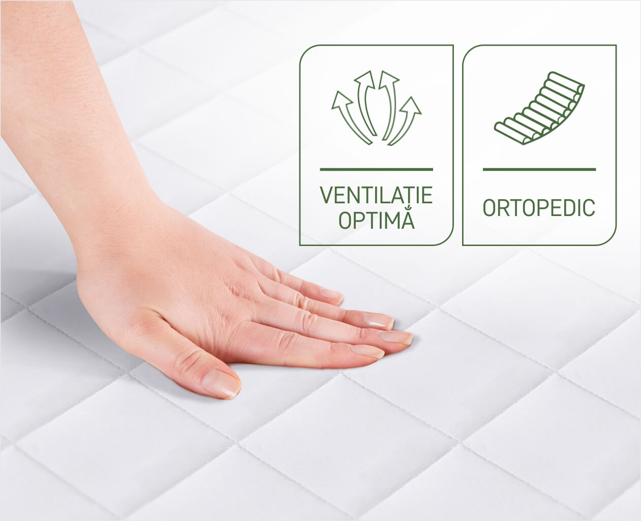 Saltea SuperOrtopedica KONFORTA+ 20 cm, 100x200x20cm, Husa detasabila, lavabila, matlasata, hipoalergenica, Reversibila, Fermitate Medie - Saltele de pat (3) 2