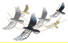 Decoratiune de perete Bird, Mauro Ferretti, 90.8 x 50.8 cm, fier, multicolor