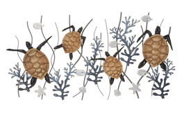 Decoratiune de perete Turtle, Mauro Ferretti, 132.7 x 69.9 cm, fier/MDF, multicolor