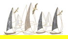 Decoratiune de perete Boat Light, Mauro Ferretti, 123.8 x 69.9 cm, fier, multicolor