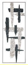 Decoratiune de perete New Art, Mauro Ferretti, 28.6 x 74.3 cm, fier, multicolor