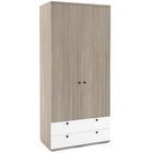 Dulap haine PRIMAVERA 90, H200, 2U2S, bara umerase, Oak, Alb
