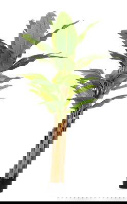 Planta artificiala in ghiveci Banana, Bizzotto, Ø125 x 240 cm, 22 frunze, frunze de arbore de cauciuc/trunchi de bananier
