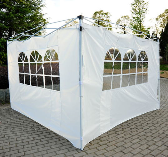 Outsunny 2 Pannelli laterali per gazebo pieghevole, bianco