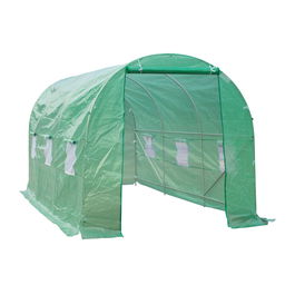 Outsunny Serra con Tetto Arrotondato in PE, Verde 4.5x2x2m