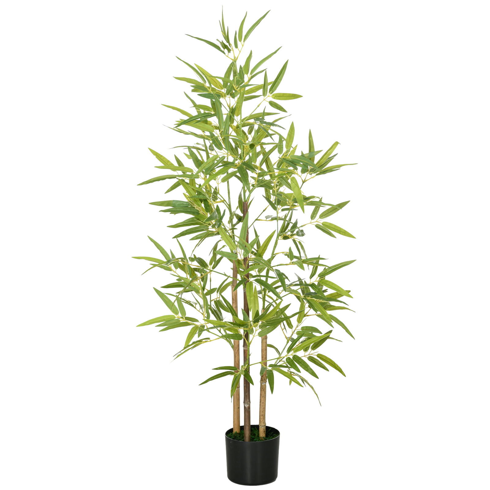 HOMCOM Bambus Artificial cu Ghiveci, Planta Artificiala pentru Interior si Exterior pentru Decorarea Camerei de Zi si Biroul de Acasa